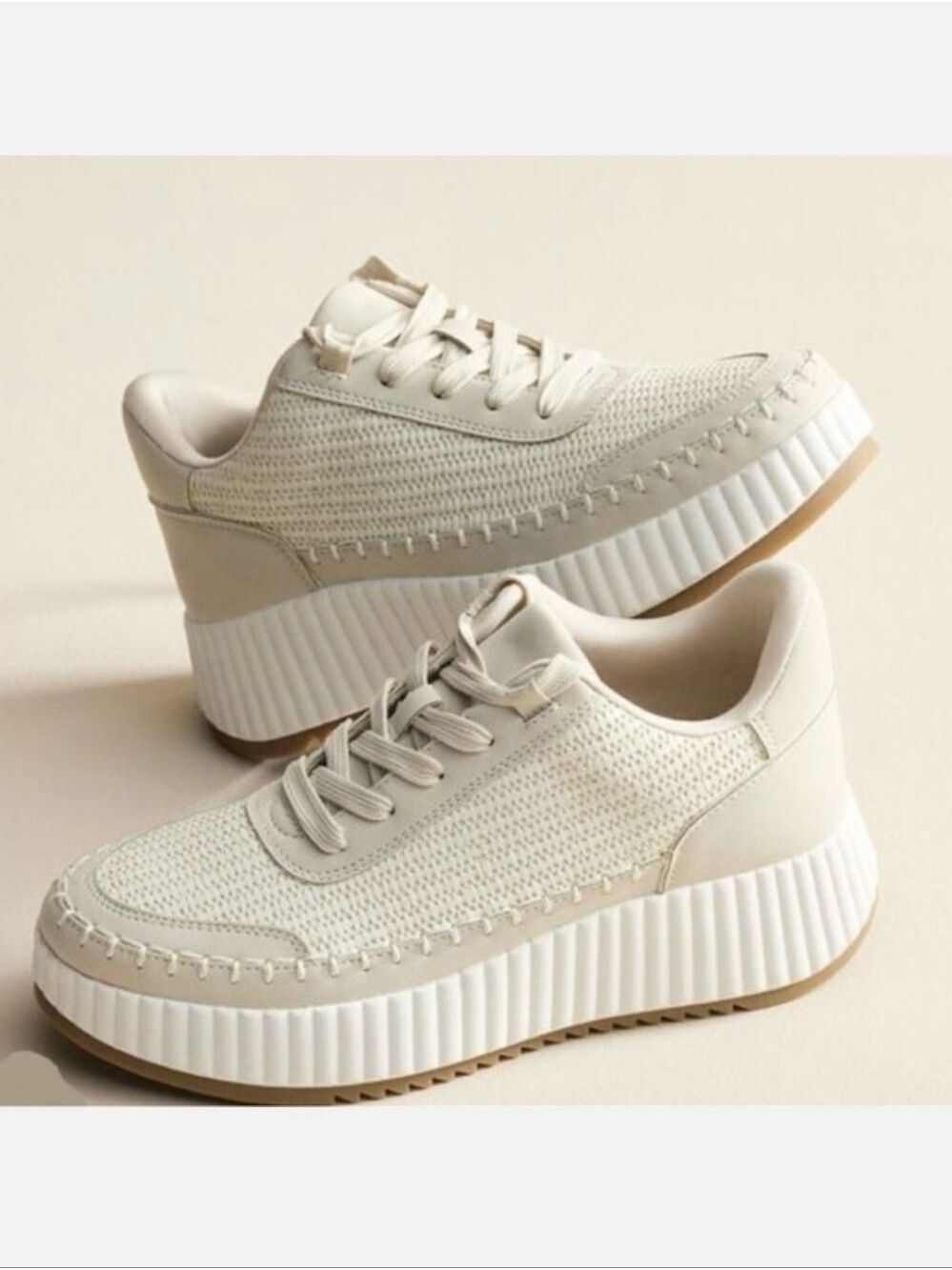 DV by Dolce Vita Knit Platform Sandstone Dolen Sneakers